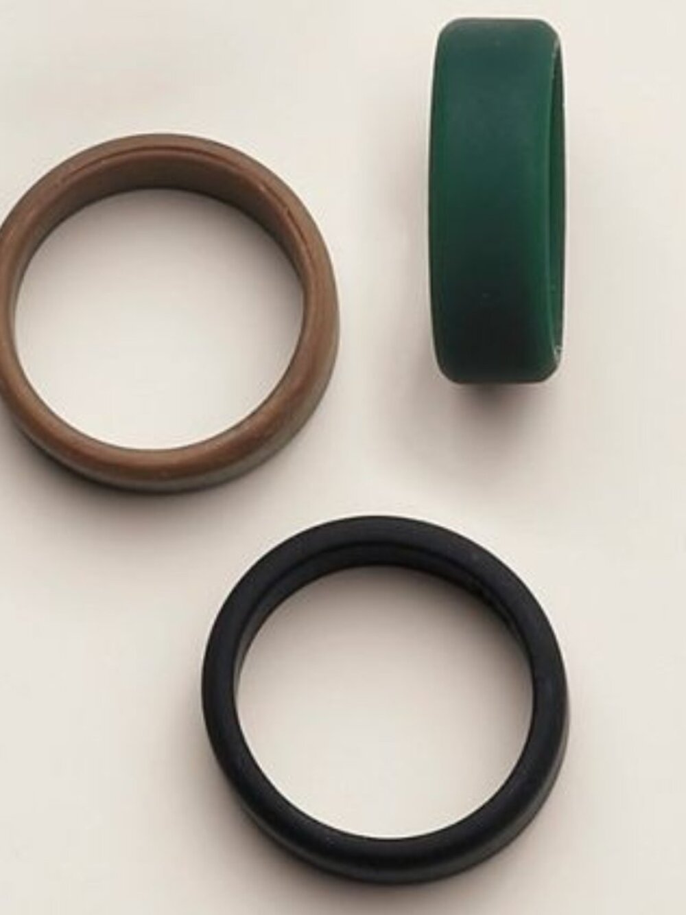 Set of 3 Silicone Rings - Size 11 - New